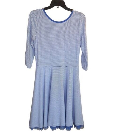 Matilda Jane Between the Lines Striped Dress Blue/White Medium - Picture 2 of 4